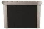 Madison Grey Velvet Ottoman Double Bed