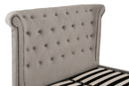 Madison Grey Velvet Ottoman Double Bed