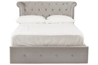 Madison Grey Velvet Ottoman Double Bed