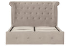 Madison Mink Velvet Ottoman Double Bed