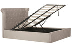 Madison Mink Velvet Ottoman Double Bed