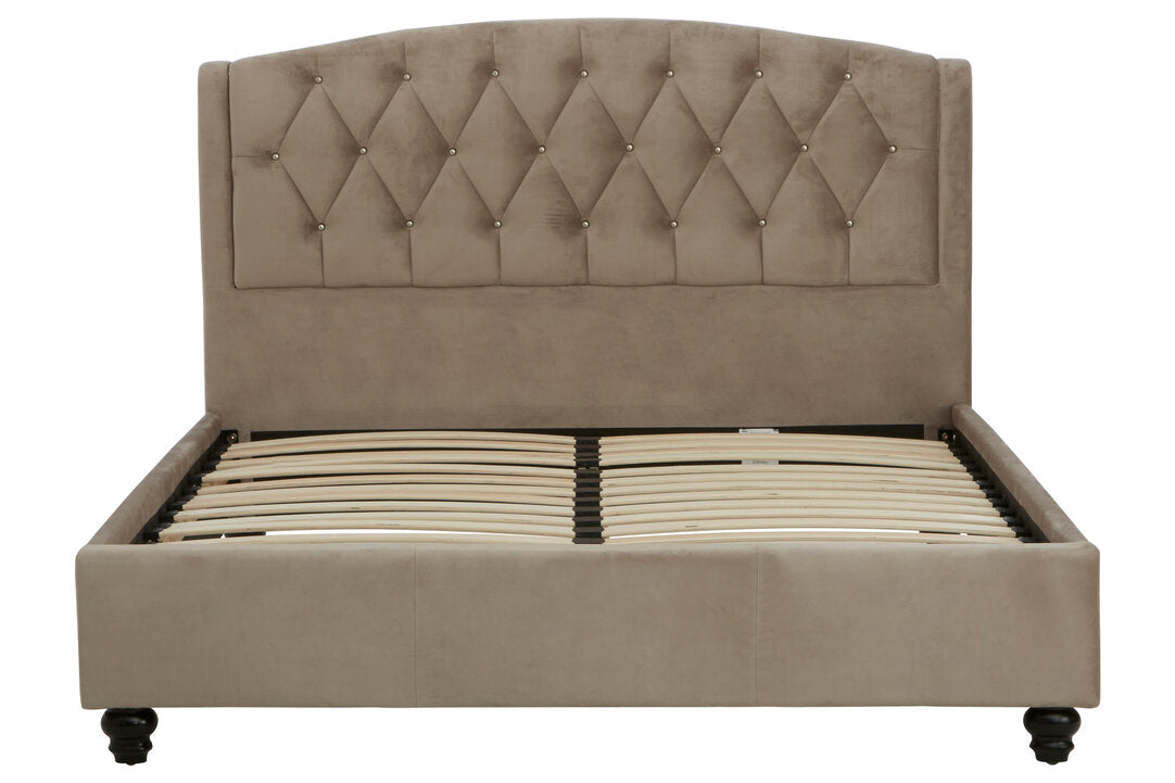 Jocelyn Mink Brushed Velvet Double Bed
