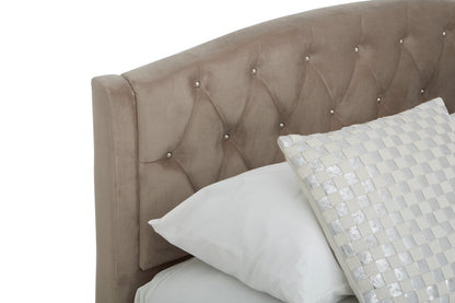 Jocelyn Mink Brushed Velvet Double Bed