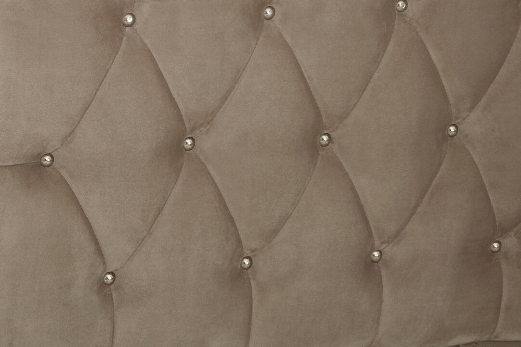Jocelyn Mink Brushed Velvet Double Bed