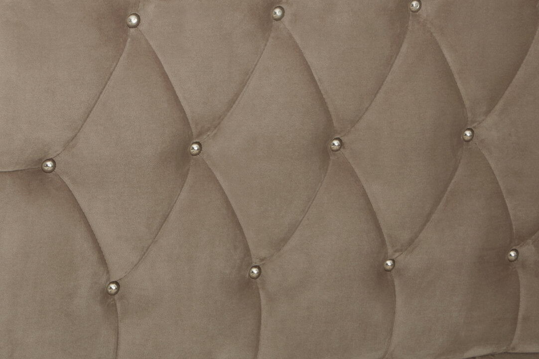 Jocelyn Mink Brushed Velvet Double Bed