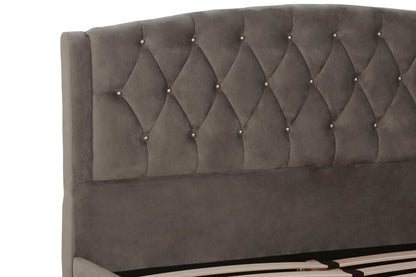 Jocelyn Grey Velvet King Bed