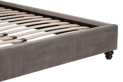 Jocelyn Grey Velvet King Bed