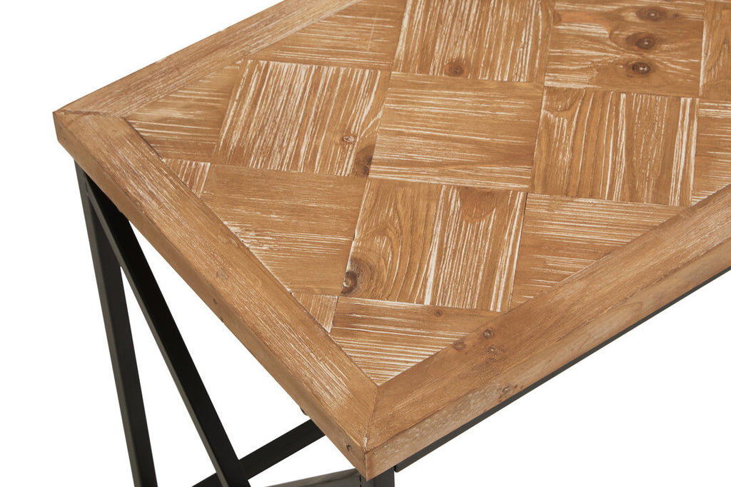 Kendra Parquet Fir Wood Coffee Table