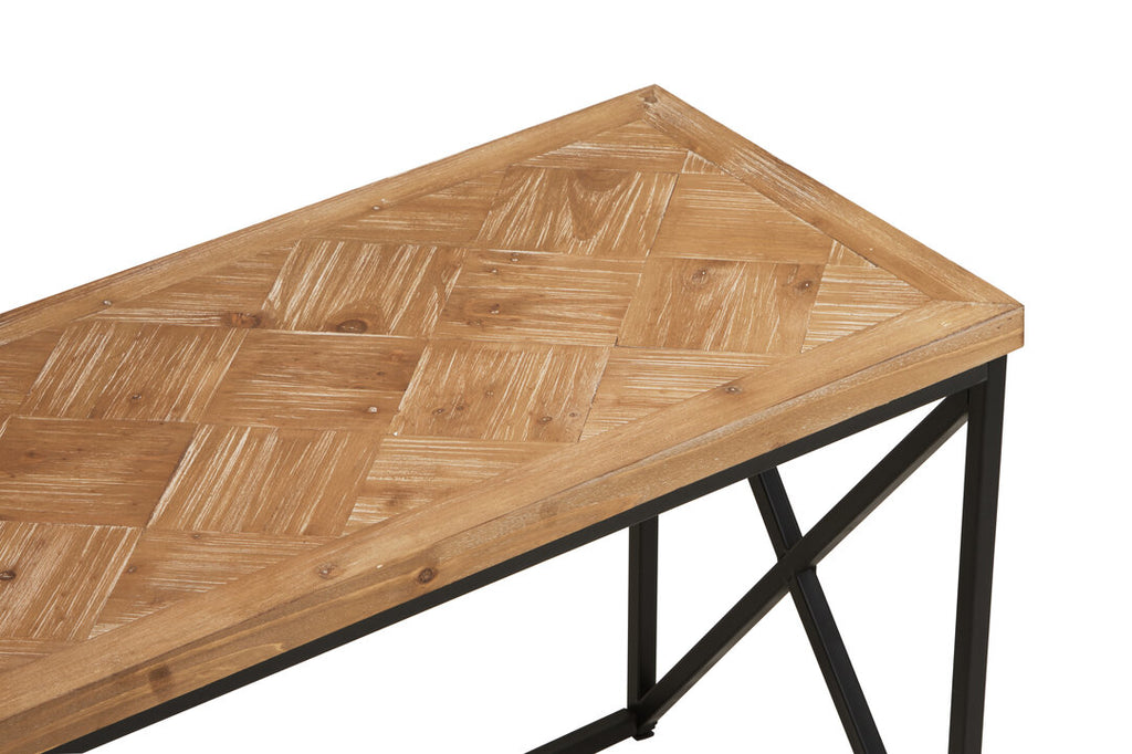 Kendra Parquet Fir Wood Coffee Table
