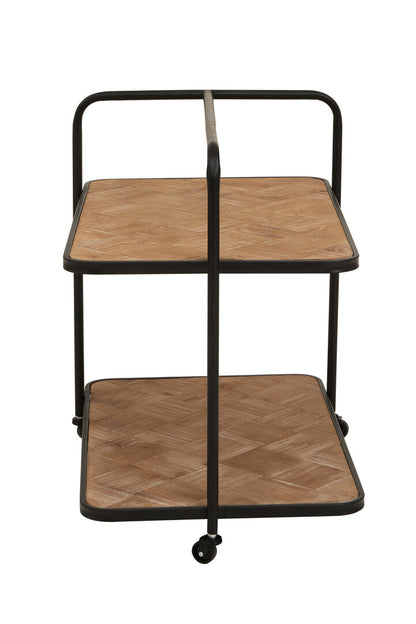 Kendra Parquet Fir Wood Trolley