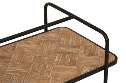 Kendra Parquet Fir Wood Trolley