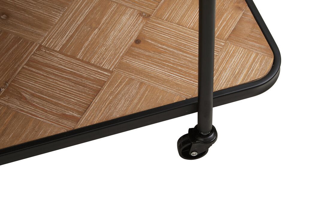 Kendra Parquet Fir Wood Trolley