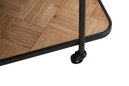 Kendra Parquet Fir Wood Trolley