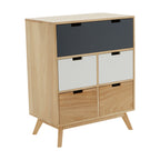 Weston Tri Colour Chest of Five Drawers
