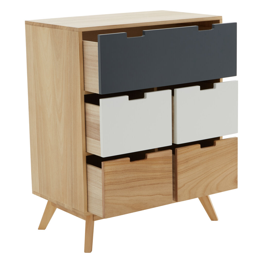 Weston Tri Colour Chest of Five Drawers