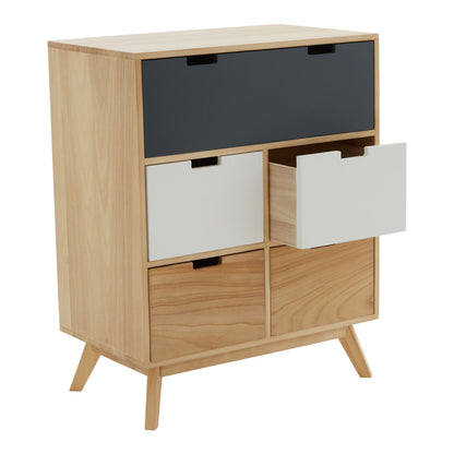 Weston Tri Colour Chest of Five Drawers