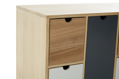 Weston Tri Colour Chest of 6 Drawers and 2 Doors Cabinet