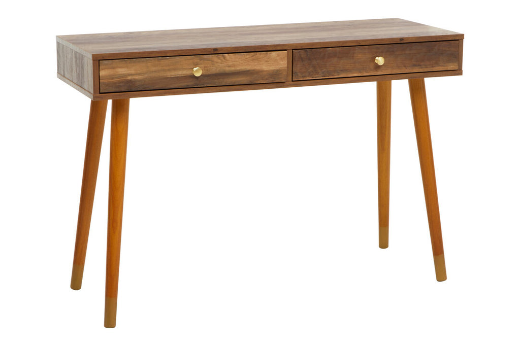 Freya Wood Veneer Console Table with 2 Drawers