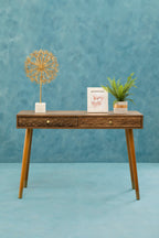 Freya Wood Veneer Console Table with 2 Drawers
