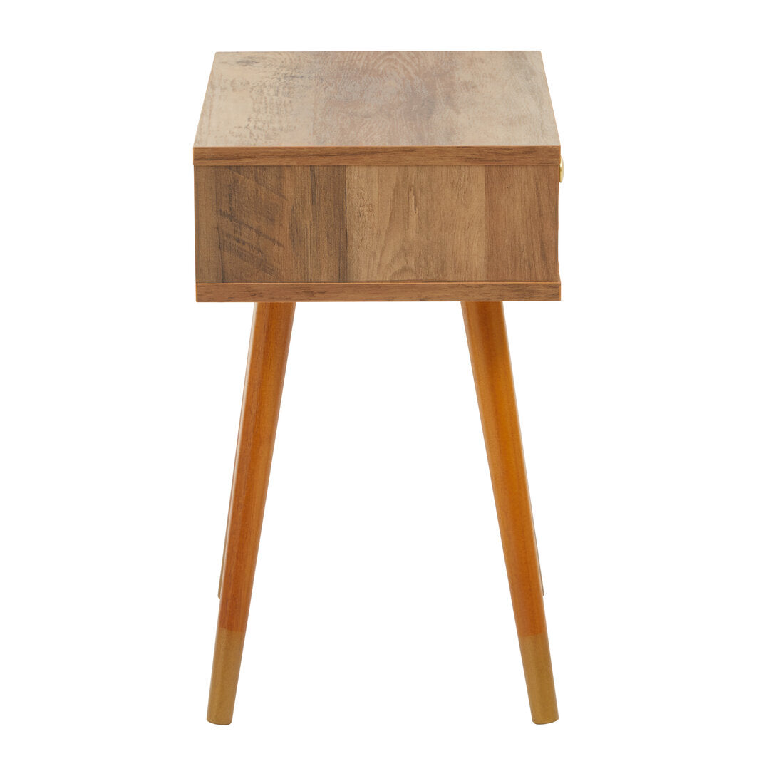 Freya Wood Veneer Bedside Table with 1 Drawer
