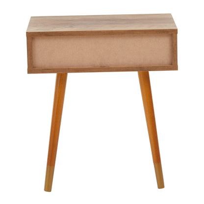 Freya Wood Veneer Bedside Table with 1 Drawer