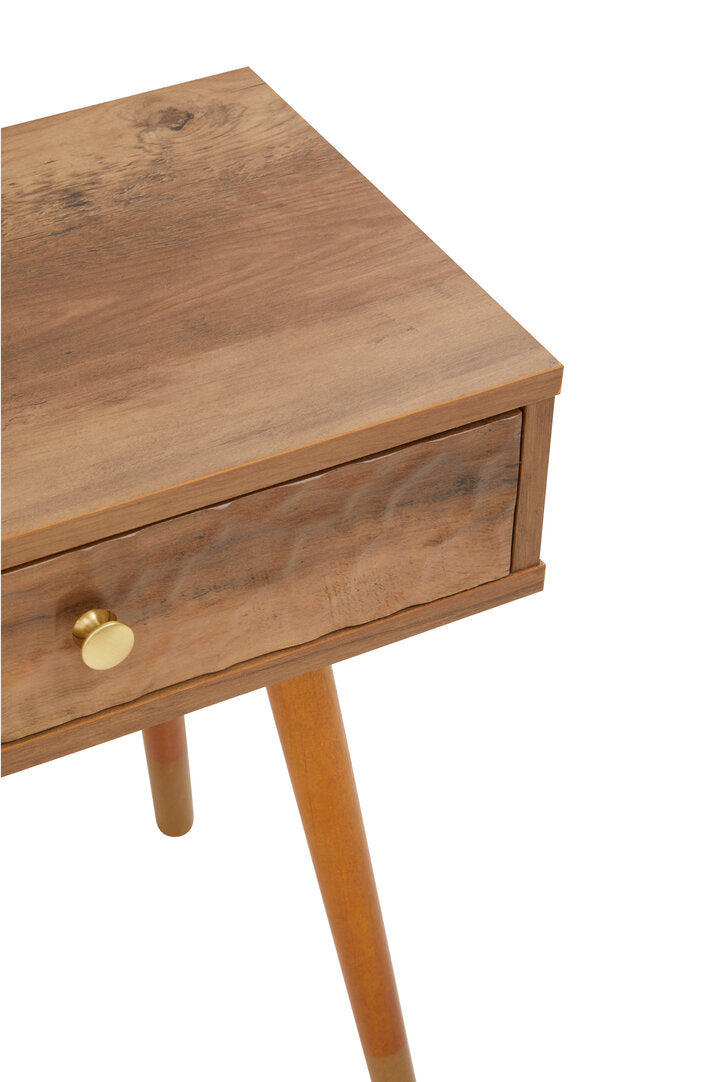 Freya Wood Veneer Bedside Table with 1 Drawer