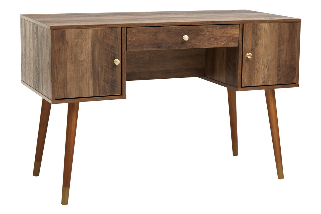 Freya Wood Veneer Desk with Storage