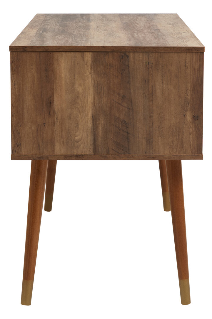Freya Wood Veneer Desk with Storage