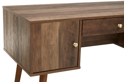 Freya Wood Veneer Desk with Storage
