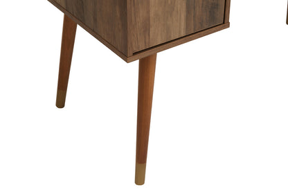 Freya Wood Veneer Desk with Storage