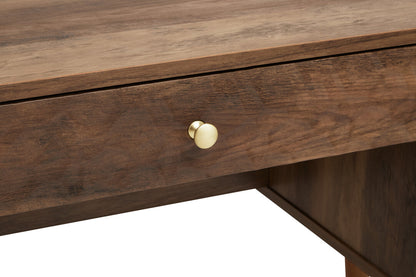 Freya Wood Veneer Desk with Storage