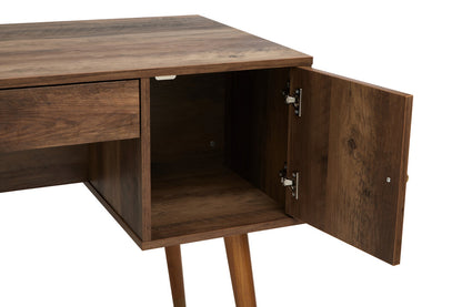 Freya Wood Veneer Desk with Storage