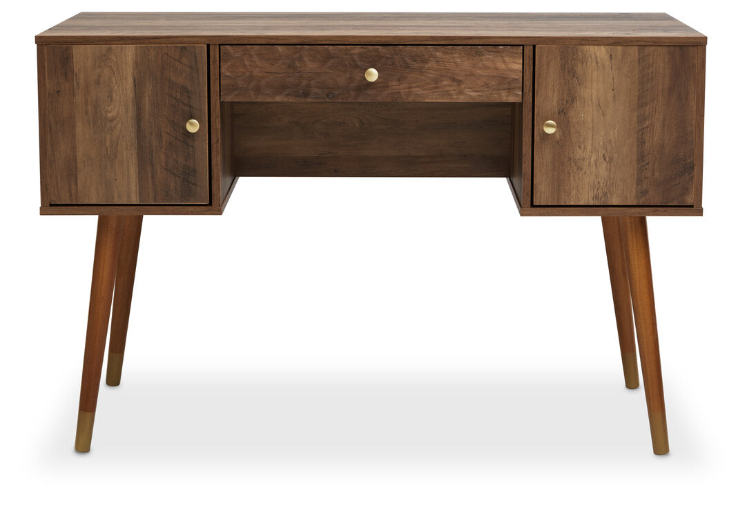 Freya Wood Veneer Desk with Storage