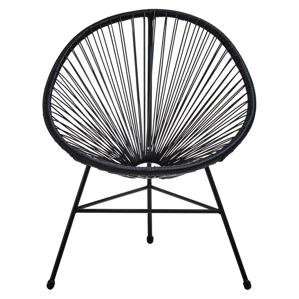 Milan Black Rattan 3 Piece Patio Set