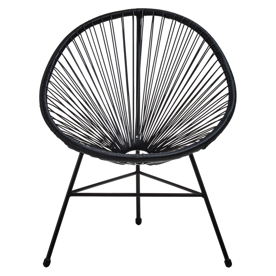 Milan Black Rattan 3 Piece Patio Set
