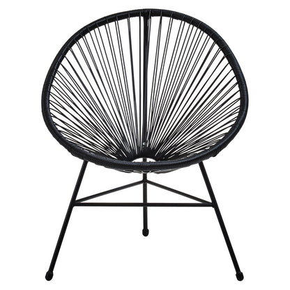 Milan Black Rattan 3 Piece Patio Set