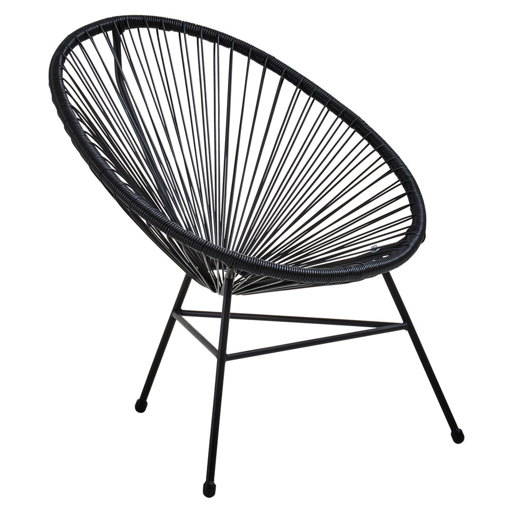 Milan Black Rattan 3 Piece Patio Set