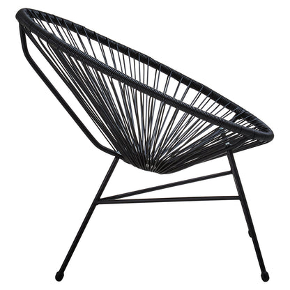 Milan Black Rattan 3 Piece Patio Set