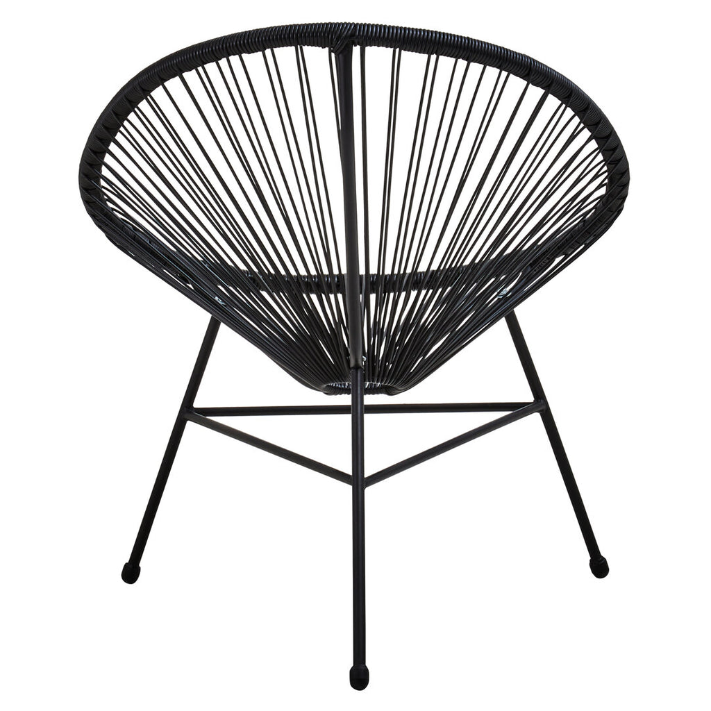 Milan Black Rattan 3 Piece Patio Set