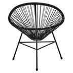 Milan Black Rattan 3 Piece Patio Set