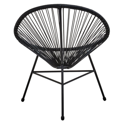 Milan Black Rattan 3 Piece Patio Set