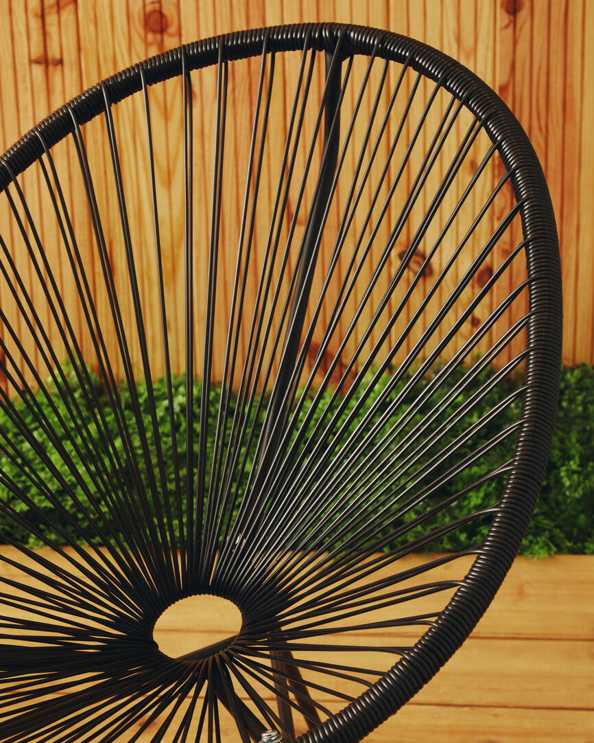 Milan Black Rattan 3 Piece Patio Set