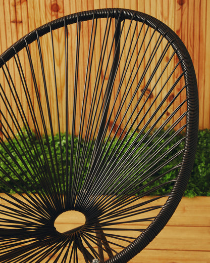 Milan Black Rattan 3 Piece Patio Set