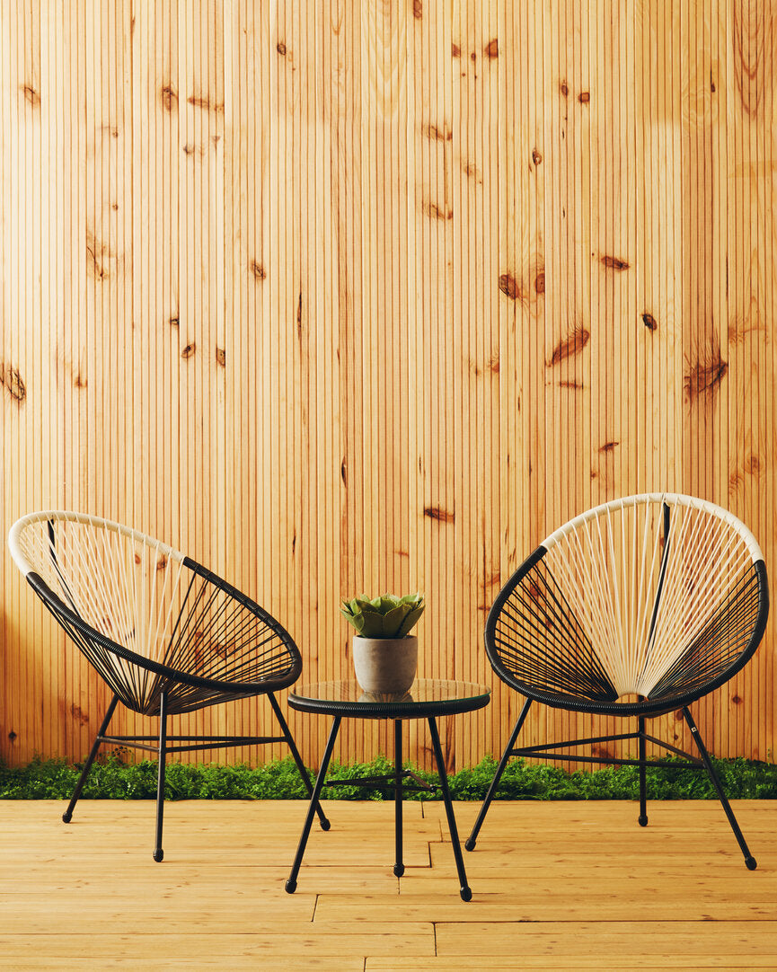 Milan Dual Tone Rattan 3 Piece Patio Set
