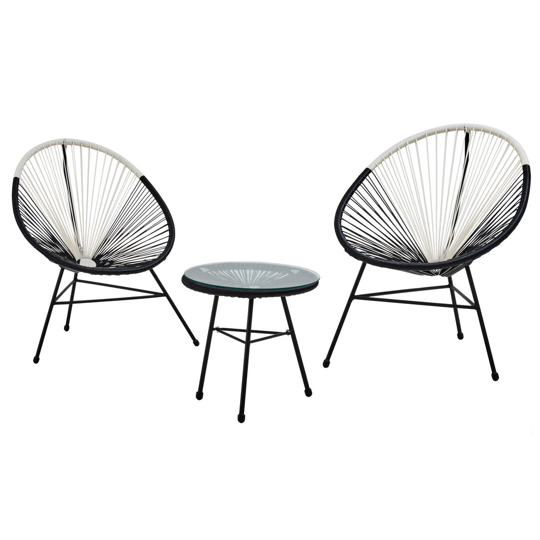 Milan Dual Tone Rattan 3 Piece Patio Set