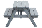 Benson Grey Finish Wood Kids Picnic Bench