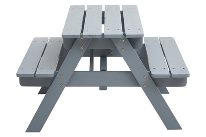 Benson Grey Finish Wood Kids Picnic Bench