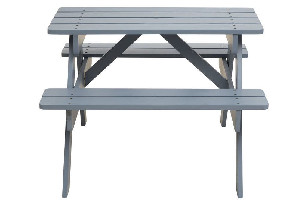 Benson Grey Finish Wood Kids Picnic Bench