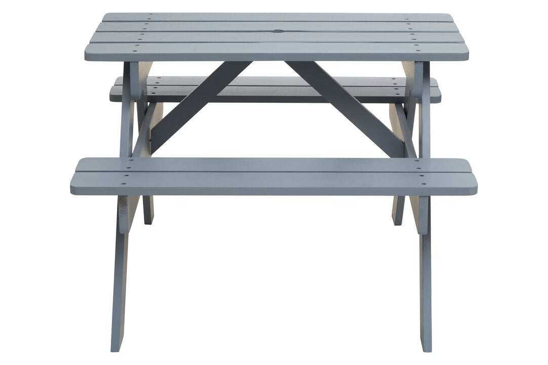 Benson Grey Finish Wood Kids Picnic Bench