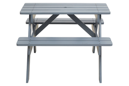 Benson Grey Finish Wood Kids Picnic Bench
